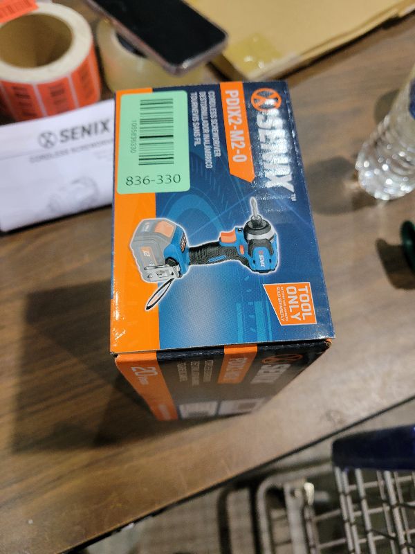 Photo 1 of SENIX PDIX2-M2-0 20 Volt Max* X2 1/4-Inch Cordless Impact Driver, 4-Speed Battery Screwdriver with Brushless Motor and LED Light, 130 Foot-Pounds of Max Torque, Tool Only, Battery Not Included