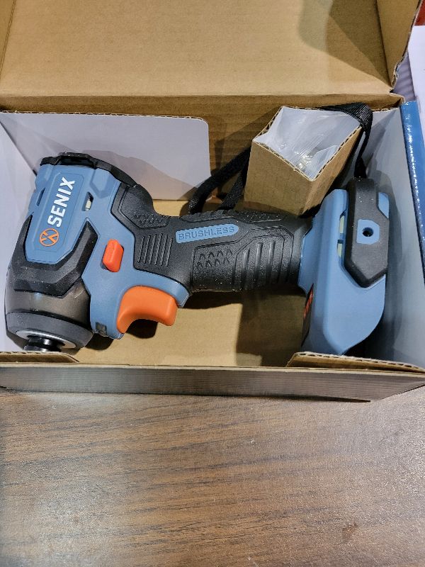 Photo 1 of SENIX PDIX2-M2-0 20 Volt Max* X2 1/4-Inch Cordless Impact Driver, 4-Speed Battery Screwdriver with Brushless Motor and LED Light, 130 Foot-Pounds of Max Torque, Tool Only, Battery Not Included