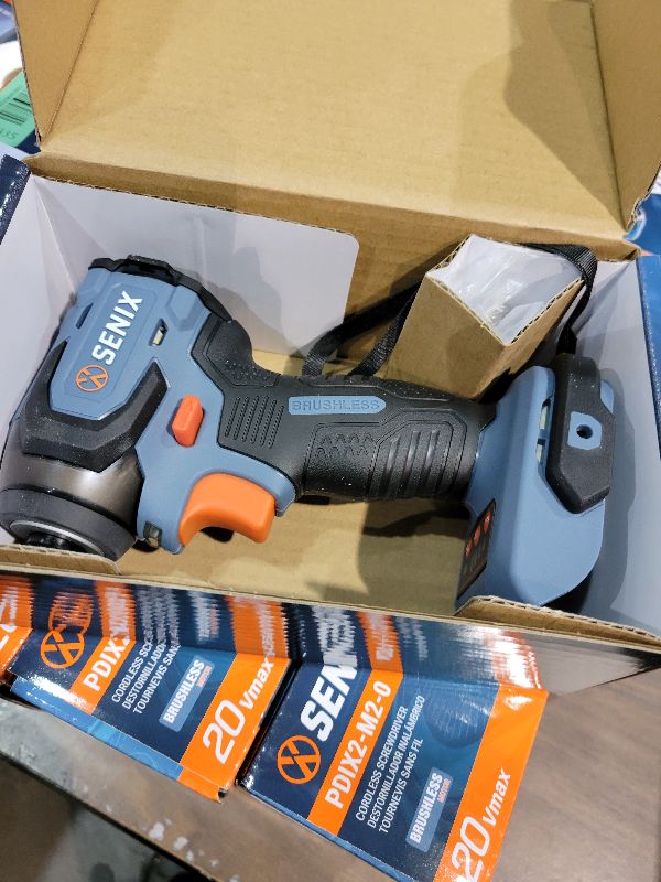 Photo 1 of SENIX PDIX2-M2-0 20 Volt Max* X2 1/4-Inch Cordless Impact Driver, 4-Speed Battery Screwdriver with Brushless Motor and LED Light, 130 Foot-Pounds of Max Torque, Tool Only, Battery Not Included