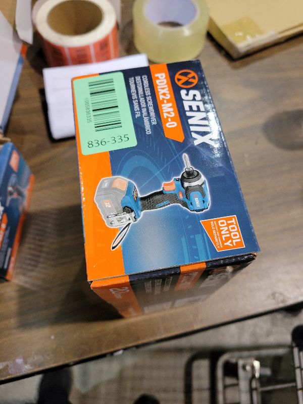 Photo 1 of SENIX PDIX2-M2-0 20 Volt Max* X2 1/4-Inch Cordless Impact Driver, 4-Speed Battery Screwdriver with Brushless Motor and LED Light, 130 Foot-Pounds of Max Torque, Tool Only, Battery Not Included