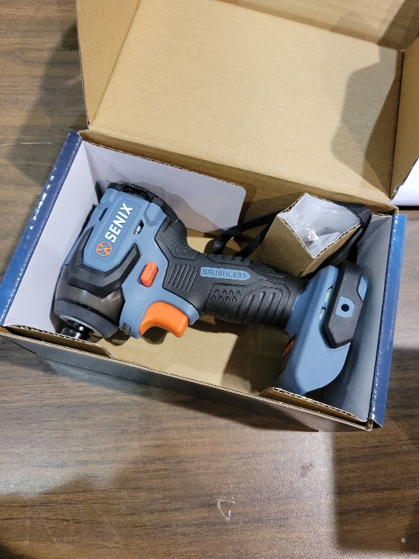 Photo 1 of SENIX PDIX2-M2-0 20 Volt Max* X2 1/4-Inch Cordless Impact Driver, 4-Speed Battery Screwdriver with Brushless Motor and LED Light, 130 Foot-Pounds of Max Torque, Tool Only, Battery Not Included