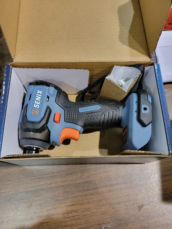 Photo 1 of SENIX PDIX2-M2-0 20 Volt Max* X2 1/4-Inch Cordless Impact Driver, 4-Speed Battery Screwdriver with Brushless Motor and LED Light, 130 Foot-Pounds of Max Torque, Tool Only, Battery Not Included