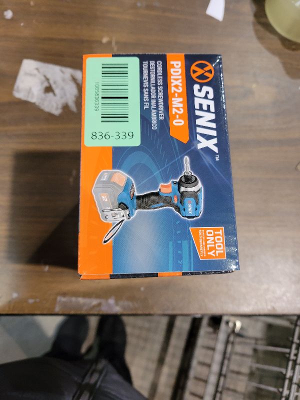 Photo 1 of SENIX PDIX2-M2-0 20 Volt Max* X2 1/4-Inch Cordless Impact Driver, 4-Speed Battery Screwdriver with Brushless Motor and LED Light, 130 Foot-Pounds of Max Torque, Tool Only, Battery Not Included