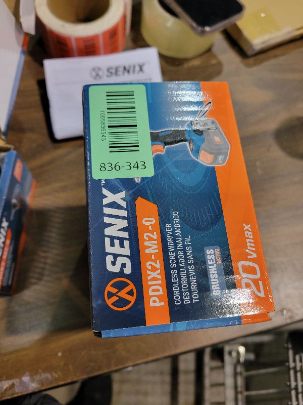 Photo 1 of SENIX PDIX2-M2-0 20 Volt Max* X2 1/4-Inch Cordless Impact Driver, 4-Speed Battery Screwdriver with Brushless Motor and LED Light, 130 Foot-Pounds of Max Torque, Tool Only, Battery Not Included