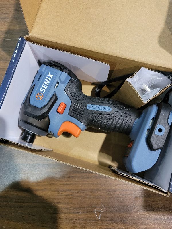 Photo 1 of SENIX PDIX2-M2-0 20 Volt Max* X2 1/4-Inch Cordless Impact Driver, 4-Speed Battery Screwdriver with Brushless Motor and LED Light, 130 Foot-Pounds of Max Torque, Tool Only, Battery Not Included