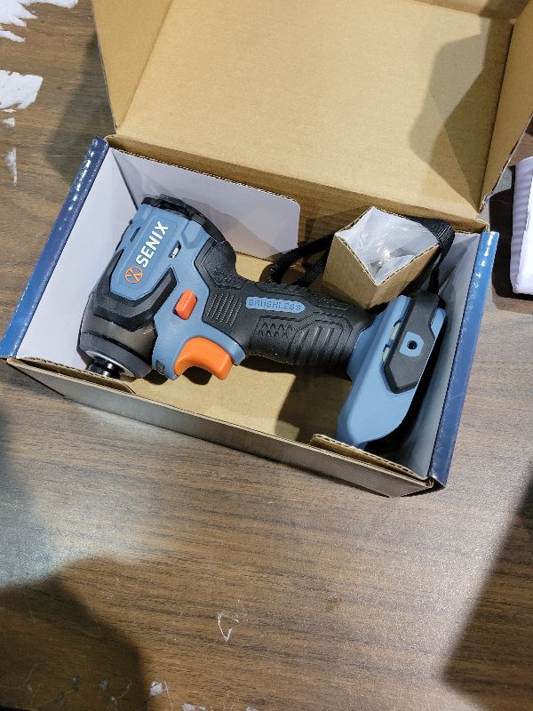 Photo 1 of SENIX PDIX2-M2-0 20 Volt Max* X2 1/4-Inch Cordless Impact Driver, 4-Speed Battery Screwdriver with Brushless Motor and LED Light, 130 Foot-Pounds of Max Torque, Tool Only, Battery Not Included