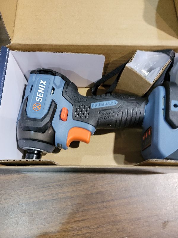 Photo 1 of SENIX PDIX2-M2-0 20 Volt Max* X2 1/4-Inch Cordless Impact Driver, 4-Speed Battery Screwdriver with Brushless Motor and LED Light, 130 Foot-Pounds of Max Torque, Tool Only, Battery Not Included