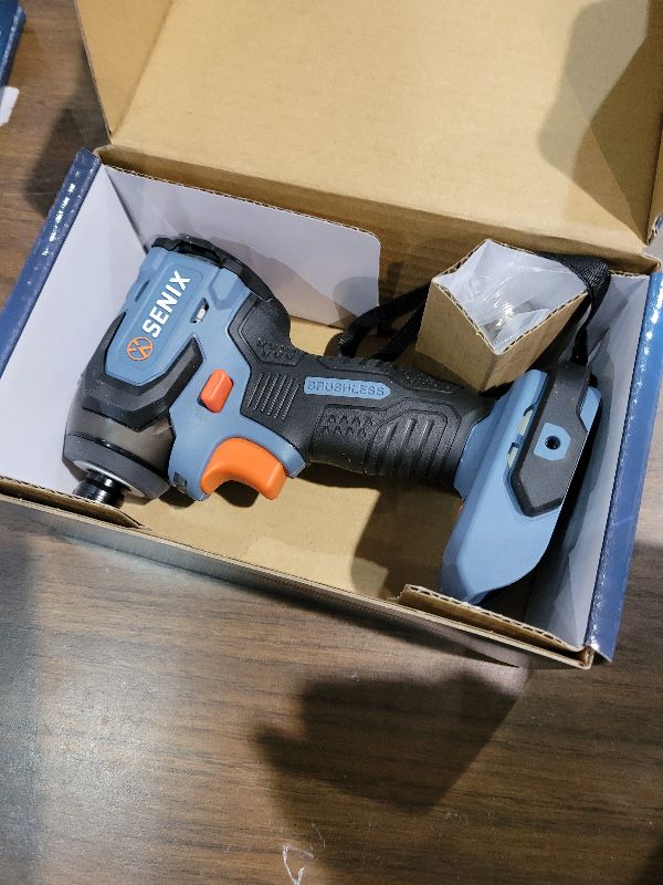 Photo 1 of SENIX PDIX2-M2-0 20 Volt Max* X2 1/4-Inch Cordless Impact Driver, 4-Speed Battery Screwdriver with Brushless Motor and LED Light, 130 Foot-Pounds of Max Torque, Tool Only, Battery Not Included