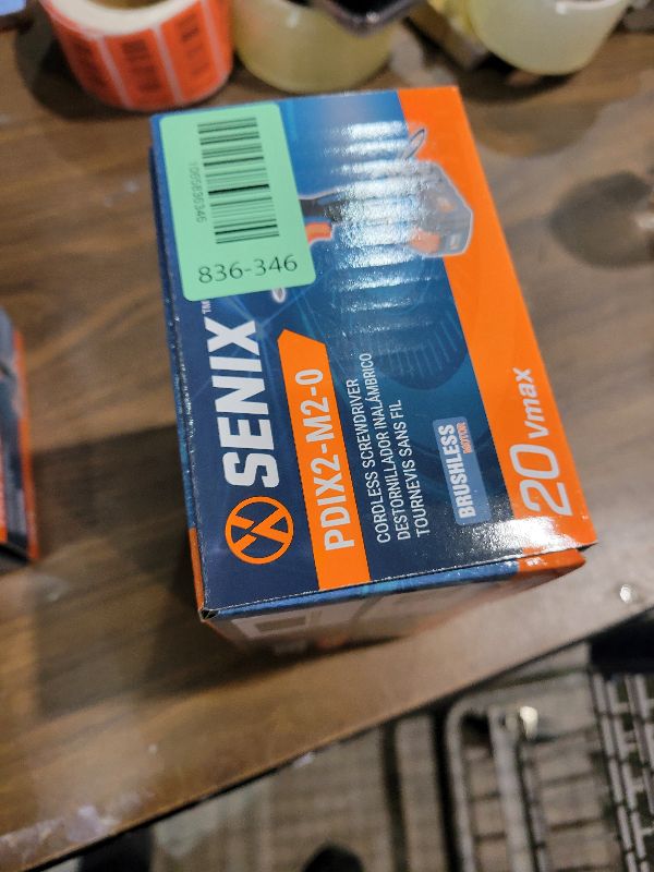 Photo 1 of SENIX PDIX2-M2-0 20 Volt Max* X2 1/4-Inch Cordless Impact Driver, 4-Speed Battery Screwdriver with Brushless Motor and LED Light, 130 Foot-Pounds of Max Torque, Tool Only, Battery Not Included