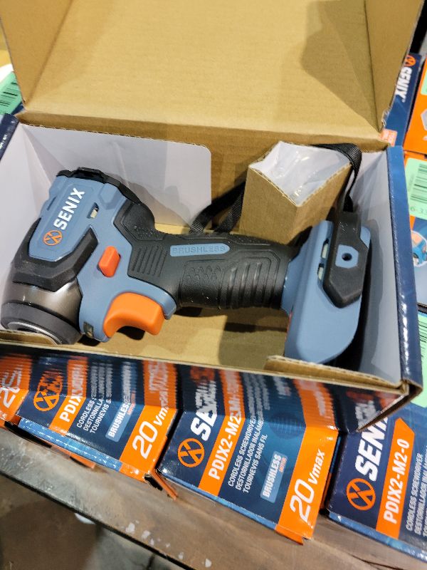 Photo 1 of SENIX PDIX2-M2-0 20 Volt Max* X2 1/4-Inch Cordless Impact Driver, 4-Speed Battery Screwdriver with Brushless Motor and LED Light, 130 Foot-Pounds of Max Torque, Tool Only, Battery Not Included