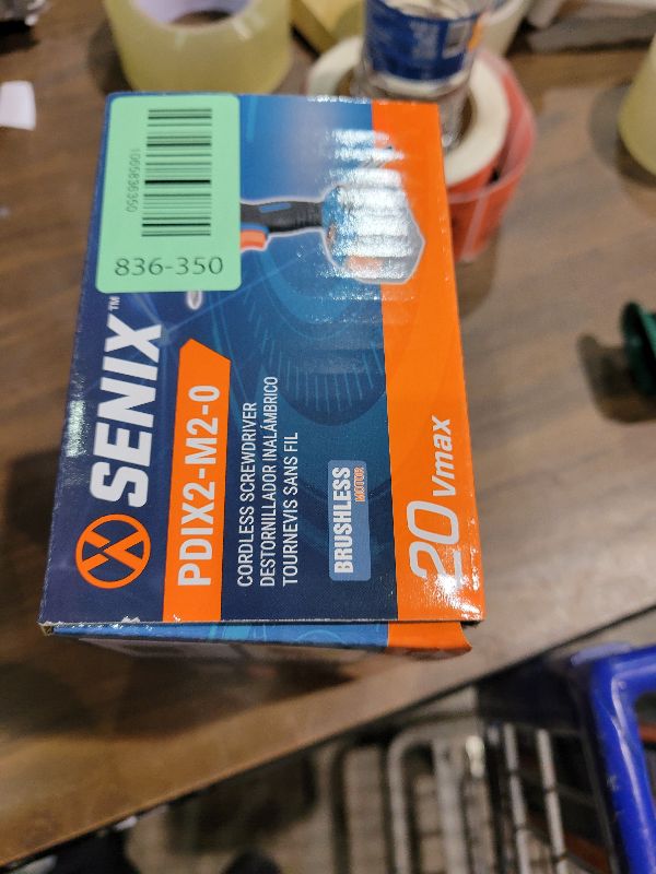 Photo 1 of SENIX PDIX2-M2-0 20 Volt Max* X2 1/4-Inch Cordless Impact Driver, 4-Speed Battery Screwdriver with Brushless Motor and LED Light, 130 Foot-Pounds of Max Torque, Tool Only, Battery Not Included