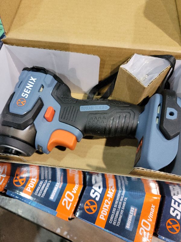 Photo 1 of SENIX PDIX2-M2-0 20 Volt Max* X2 1/4-Inch Cordless Impact Driver, 4-Speed Battery Screwdriver with Brushless Motor and LED Light, 130 Foot-Pounds of Max Torque, Tool Only, Battery Not Included
