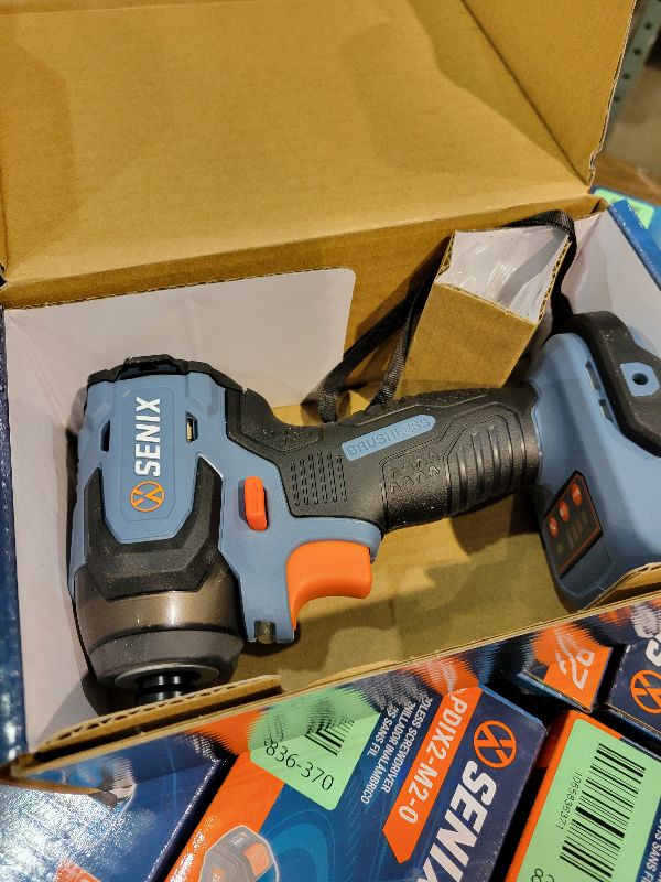 Photo 1 of SENIX PDIX2-M2-0 20 Volt Max* X2 1/4-Inch Cordless Impact Driver, 4-Speed Battery Screwdriver with Brushless Motor and LED Light, 130 Foot-Pounds of Max Torque, Tool Only, Battery Not Included