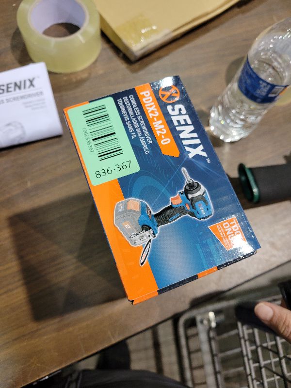 Photo 1 of SENIX PDIX2-M2-0 20 Volt Max* X2 1/4-Inch Cordless Impact Driver, 4-Speed Battery Screwdriver with Brushless Motor and LED Light, 130 Foot-Pounds of Max Torque, Tool Only, Battery Not Included