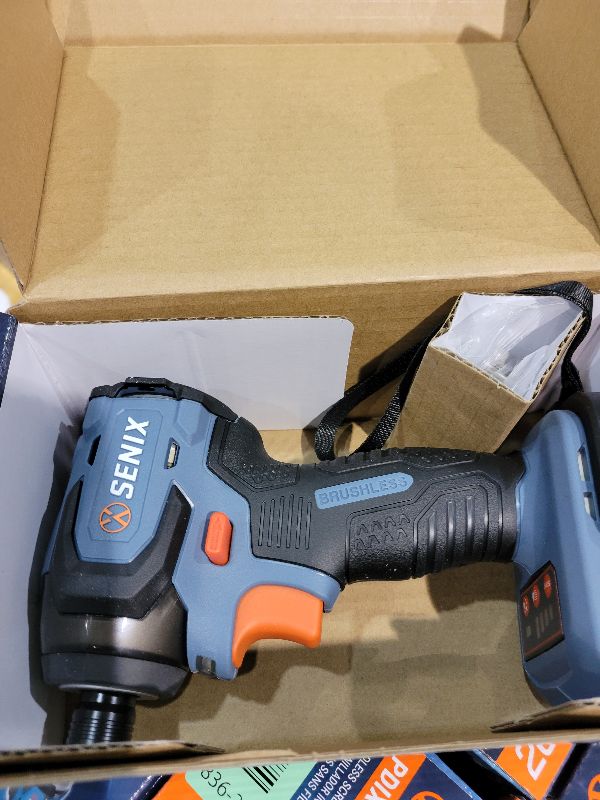 Photo 1 of SENIX PDIX2-M2-0 20 Volt Max* X2 1/4-Inch Cordless Impact Driver, 4-Speed Battery Screwdriver with Brushless Motor and LED Light, 130 Foot-Pounds of Max Torque, Tool Only, Battery Not Included