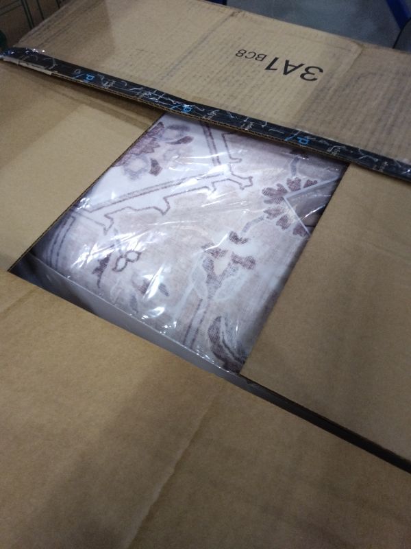 Photo 1 of 10x14 Washable Vintage Area Rug - Large Rugs for Living Room Soft Stain Resistant Carpet with Non-Slip Backing Low Pile Water Resistant Rug for King Size Bed Pet Friendly Home Decor Mat(10x14 Beige)