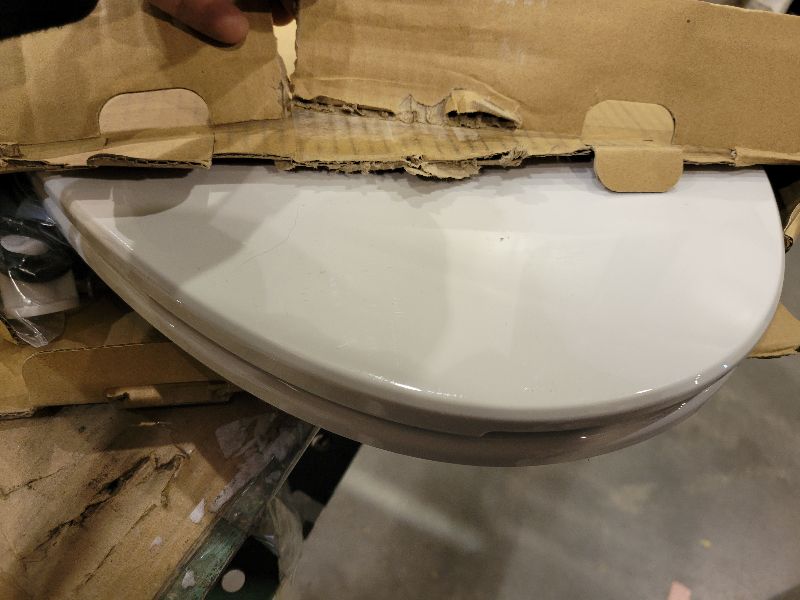 Photo 1 of 1M Family Toilet Seat, Patented Slow Close & Quick Releasing Technology, Anti-Wiggling, Easy to Install and Clean, Standard Elongated with Toddler Seat Built In (1 Piece)