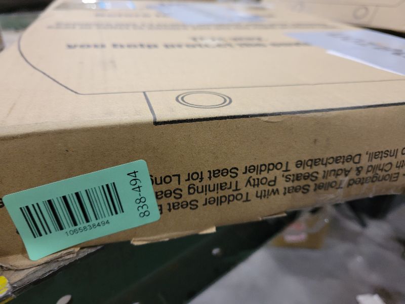 Photo 1 of 1M Family Toilet Seat, Patented Slow Close & Quick Releasing Technology, Anti-Wiggling, Easy to Install and Clean, Standard Elongated with Toddler Seat Built In (1 Piece)