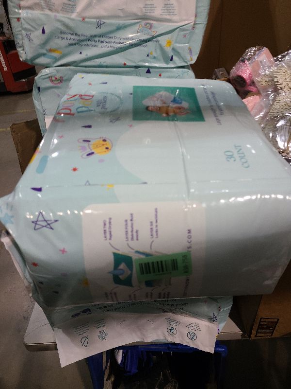 Photo 1 of (31" x 31") XL Disposable Changing Pads for Toddlers | Leakproof, Pocketed & Portable | No-Laundry Potty Training, Pull-Up & Travel Solution | 30 Count