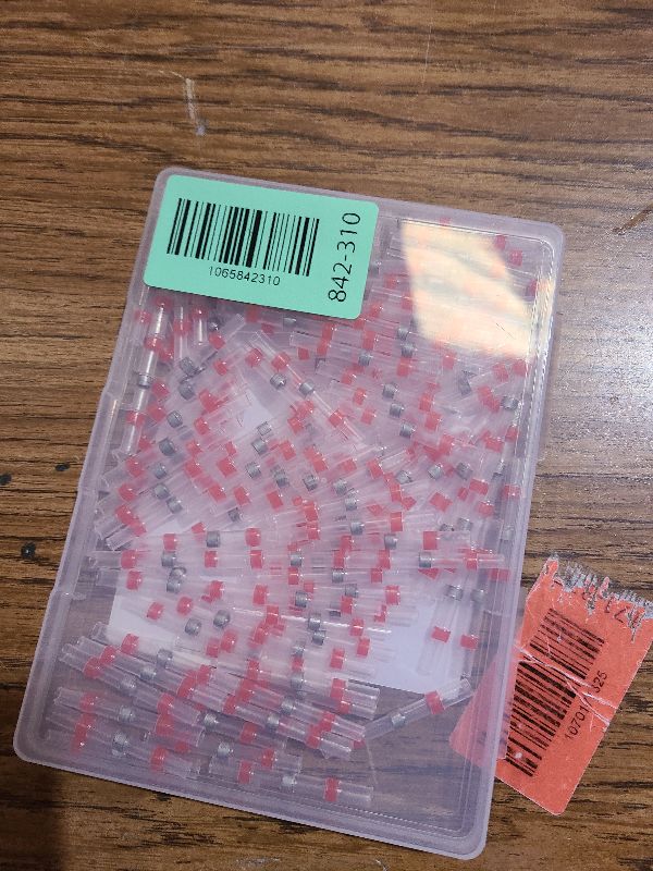 Photo 1 of 130 PCS Red Heat Shrink Butt Connectors,22-18 AWG, Self Soldering Butt Connector, Waterproof Solder Seal Wire Connectors, Butt Splice Wire Terminals for Automotive Marine Boat