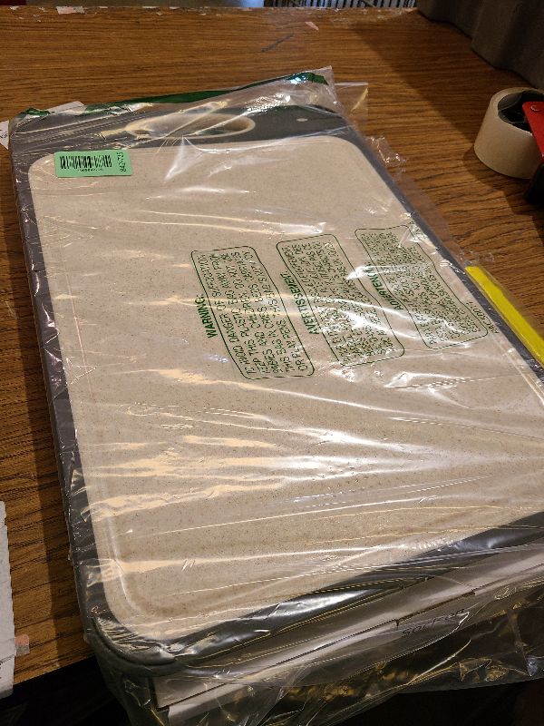 Photo 1 of 2 Packs Stainless Steel Cutting Board Set, Best Non Toxic Cutting Boards for Kitchen, Double Sided Metal Chopping Board for Meat/Fruit/Vegetables, Food Grade Kitchen Set Gift, [16”×11”+18”×12” Inch]