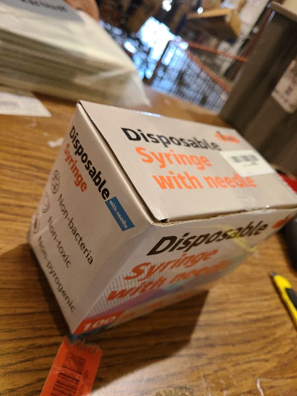 Photo 1 of 1ML Syringe, Lab Supplies Syringes 31G 1/4 Inch, Individually Wrapped, Pack of 100