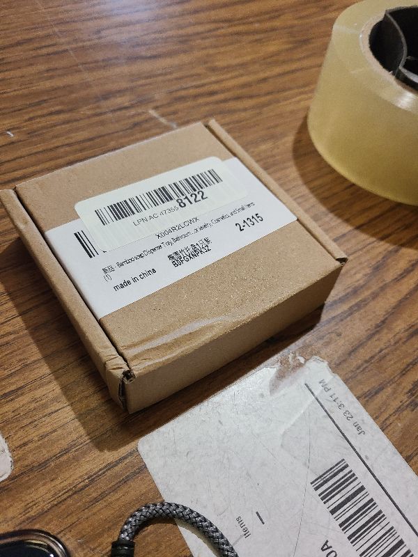 Photo 1 of 1Pc Bamboo soap Dispenser Tray, Bathroom Countertop Tray Kitchen Trays Sink Dresser Jewelry Ring Dish, Comestic Holder Bathtub Organizer, Ideal for Jewelry, Cosmetics, and Small Items (1)