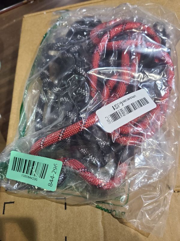 Photo 1 of 2 Pack Dog Leash, 4/5//6 FT Heavy Duty Nylon Rope Pet Leashes with Comfortable Padded Handle, Reflective Dog Leashes for Small Medium and Large Dogs (6FT-3/8,Black/Red)