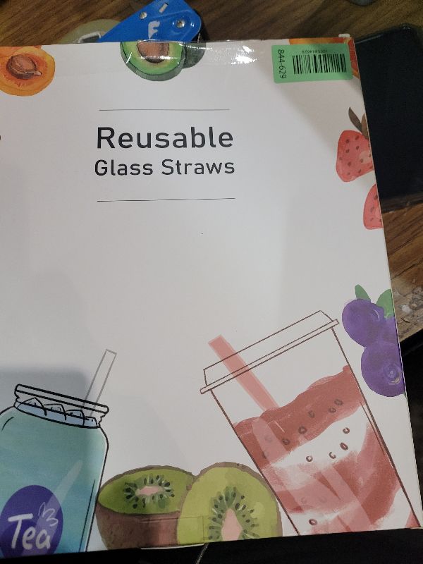 Photo 1 of [12 Pcs] Replacement Glass Straws for Stanley - Compatible with Stanley 40 oz 30 oz Cup Tumbler,12" x 10mm Reusable Clear Glass Straw with 2 Cleaning Brush for Cup Accessories