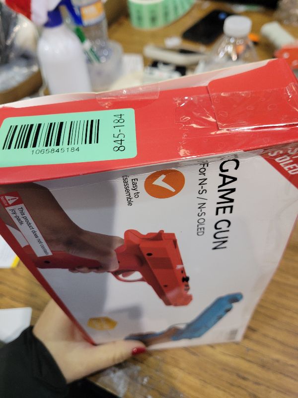 Photo 1 of 2 Pack Shooting Game Gun Controllers for Nintendo Switch/Switch OLED Controller,Gun Hand Grip Motion Controller Gamepad Joypad Gaming Accessories for Nintendo Switch Shooter Hunting Games (Blue + Red)