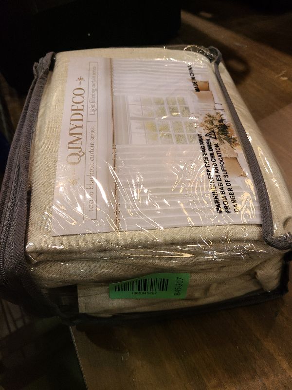 Photo 1 of 100% Blackout Curtains 84 Inch Length 2 Panels Set Farmhouse Style for Bedroom Windows/Living Room Thermal Insulated Neutral Boho Drapes Linen Blend Natural Ivory 7ft Long Hook Belt Pleated/Back Tab