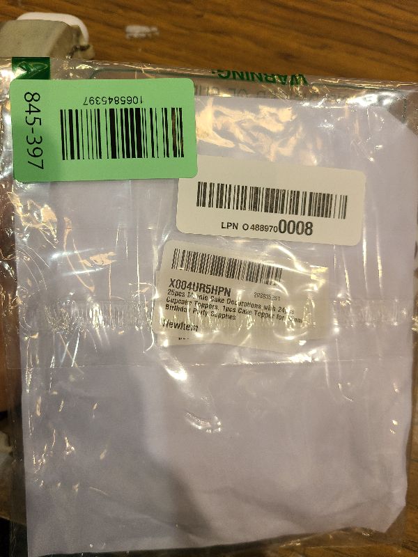 Photo 1 of 25pcs Minnie Cake Decorations with 24pcs Cupcake Toppers, 1pcs Cake Topper for Minnie Birthday Party Supplies