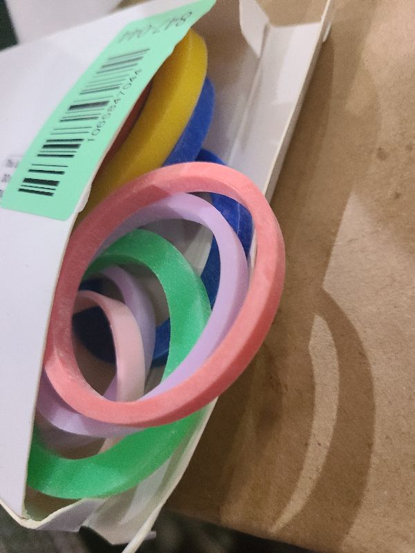 Photo 1 of 16 Pieces Rolling Pin Guide Ring Spacer Bands Thickness Rings Flexible Silicone Slip On Baking Accessories Fit for 1.6 Inch Wide Dough Rollers (0.4/0.2/0.08/0.04 Inch in Thickness), 8 Colors