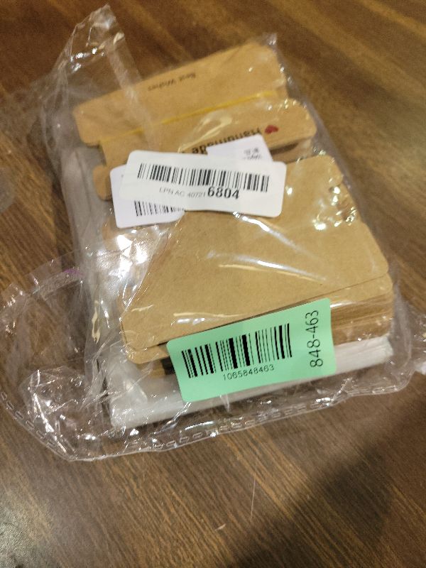 Photo 1 of 104 Set Bracelet Packaging for Small Business, Display Cards with Clear Bags, Handmade with Love Hanging Jewelry Cards, Tags, Business Supplies for Selling Necklace, Earrings (Brown)