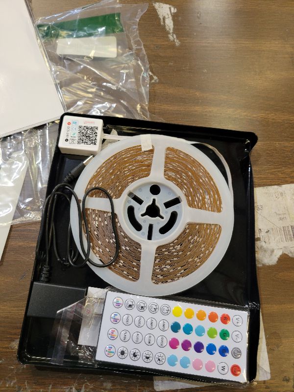 Photo 1 of 100 FT LED Lights For Bedroom?With 44 Key Infrared Remote Control And Bluetooth Application Smart LED Strip Lights, Music Synchronous Color Changing Light Strip, Used For Room Kitchen Party Decoration
