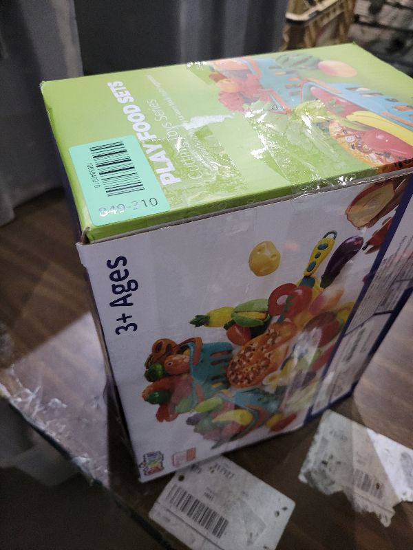 Photo 1 of 100 Pcs Play Food Set for Kids Kitchen, Pretend Food Toy for Toddlers Age 1-3, Plastics Cutting Fake Food/ Fruit/ Vegetable Accessories with 2 Baskets, Birthday Gifts for 2 3 4 5 Years Old Boys Girls