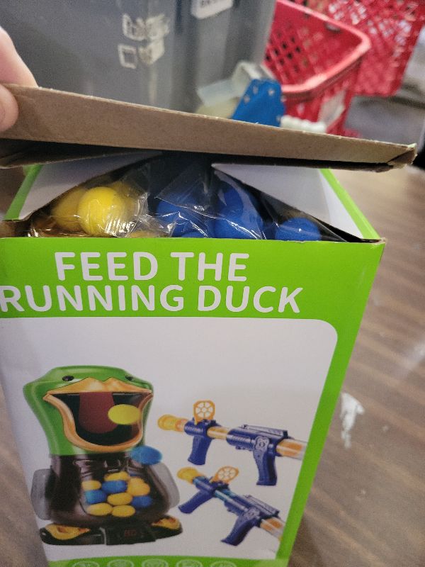 Photo 1 of NIPLOOOW Duck Shooting Toys for Kids 3-5, Movable Target Shooting Games with 2 Air Pump Launcher, LCD Score Record, Sound, 48 Foam Balls, Birthday Gift for Boys Girls Ages 3 4 5 6 7 8 Years Old