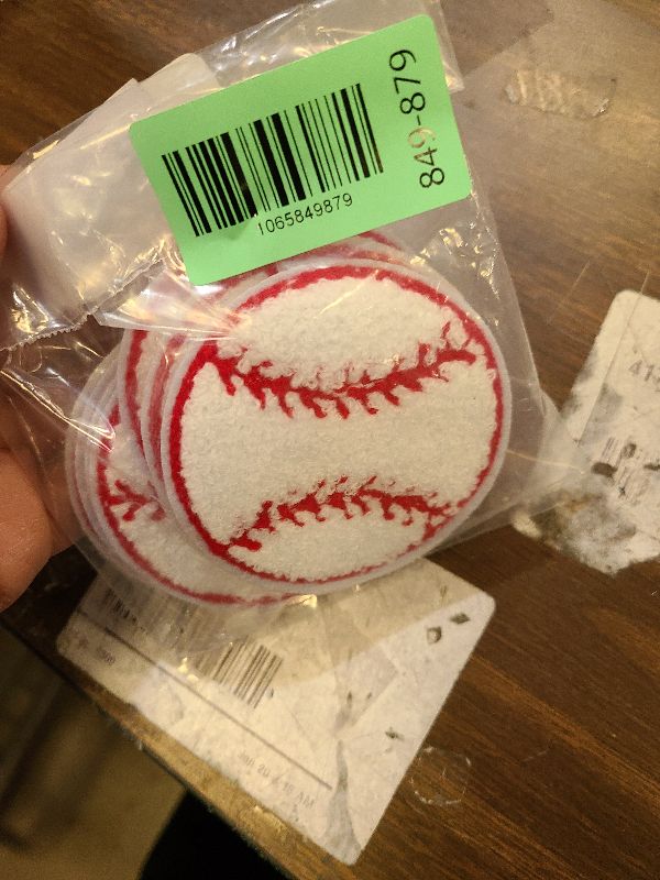 Photo 1 of 10pcs Vouchmind Baseball Iron-On Patches, Embroidered Baseball Design for Hats, Jackets, Jeans, Bags - Self-Adhesive & Sew-On Baseball Patches for Decoration & Repair