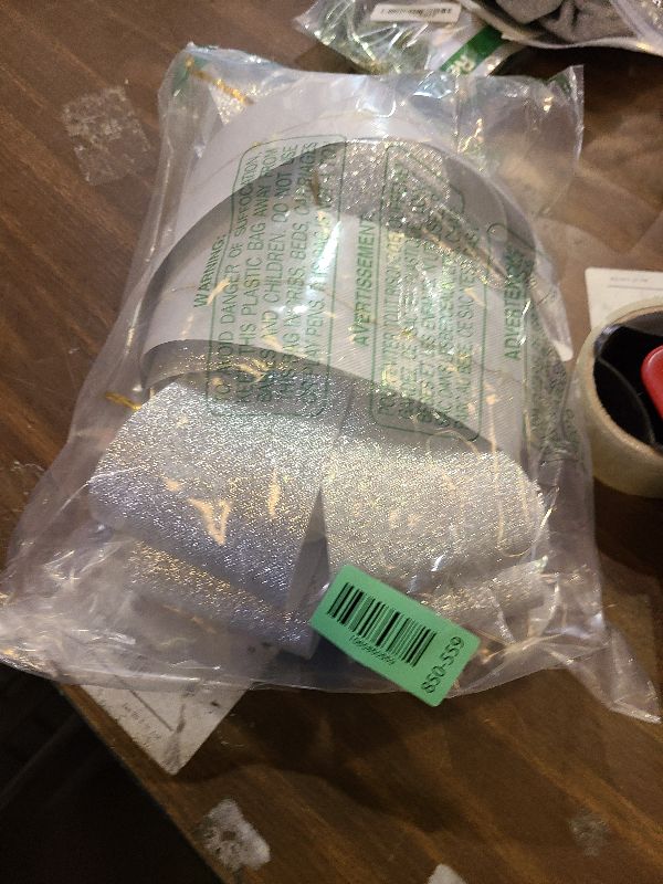 Photo 1 of 2 Pcs Christmas LED Wreath Bow Large 24 x 12 Inch Xmas Lighted Wreath Christmas Tree Topper Bows Winter Wall Decor for Holiday Indoor Outdoor Home Xmas Decoration(Silver)