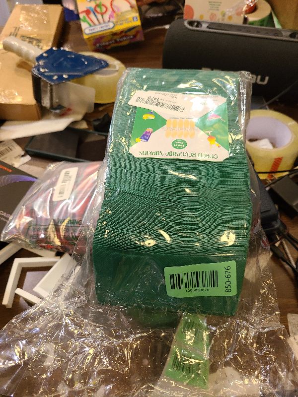 View 2 of 2 Ply Green Beverage/Cocktail Napkins- Pack of 250ct