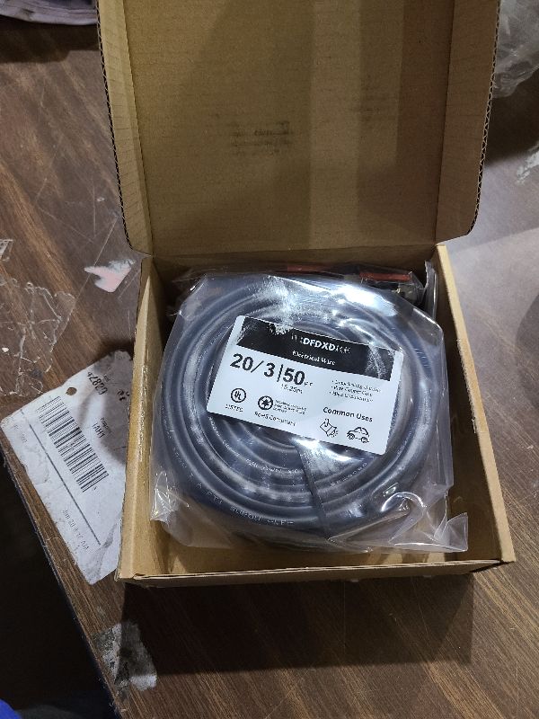View 3 of 20 Gauge 100% Pure Copper 3 Conductor 20/3 Flexible Low Voltage 12 Volt Electrical Wire 50FT, UL2464 20AWG 3 Core Electrical Cable for Automotive, Marine,Boat,LED Lighting, Garden Lighting,etc