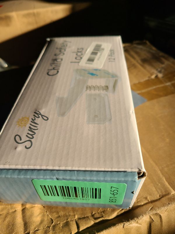 Photo 1 of 12 Pack Cabinet Locks Child Safety | Baby Safety Cabinet Locks NO Drilling 3M Adhesive Baby Proof Drawer Lock Child proofing cabinets latches for Kids Latch for Drawers & Door Child Safety Locks