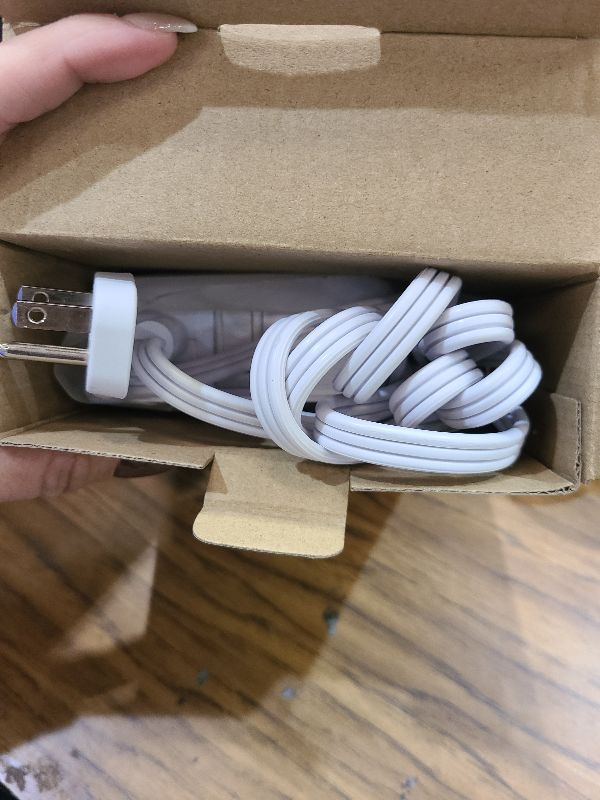 Photo 1 of 10FT Flat Plug Extension Cord with Multiple Outlets, Surge Protector Power Strip 10 ft Cord, 8 Outlets 4 USB Ports (2 USB C), Multi Outlet Wall Plug for Home Office College Dorm Room Essentials