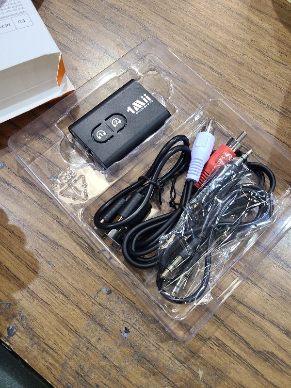 Photo 1 of 1Mii Bluetooth 5.3 Transmitter Receiver for TV to Wireless Headphones, Dual Link aptX Adaptive/Low Latency/HD Audio, Aux Bluetooth Audio Receiver Adapter for Home Stereo, Airplane, Boat, Gym