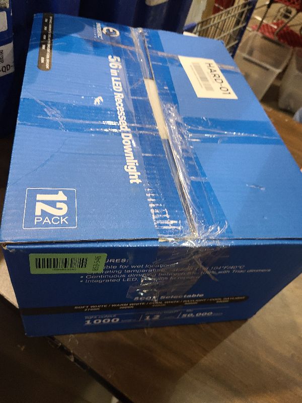 Photo 1 of 12 Pack 5/6 Inch 5CCT LED Recessed Lighting Retrofit, 2700K/3000K/4000K/5000K/6500K Selectable, Dimmable Can Lights with Baffle Trim, 12W=150W, High Brightness 1000LM, IC& Wet Rated, ETL&FCC Certified