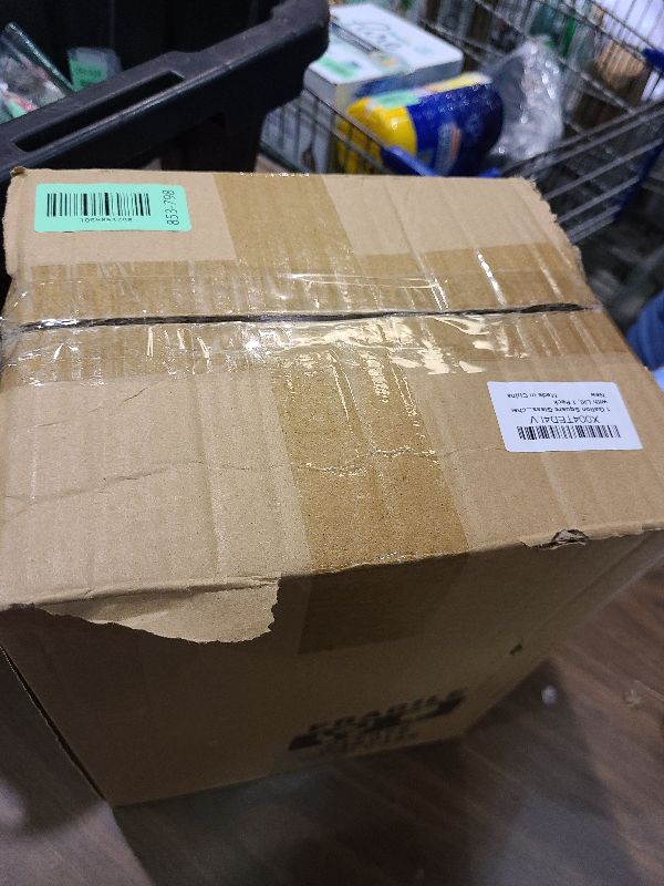 Photo 1 of 1 Gallon Square Glass Pitcher with Lid and Spout, Borosilicate Glass Carafe for Hot/Cold Drink, Water Pitchers with Handle for Fridge, Extra Large Jug for Iced Tea, Coffee, Juice, Beverage