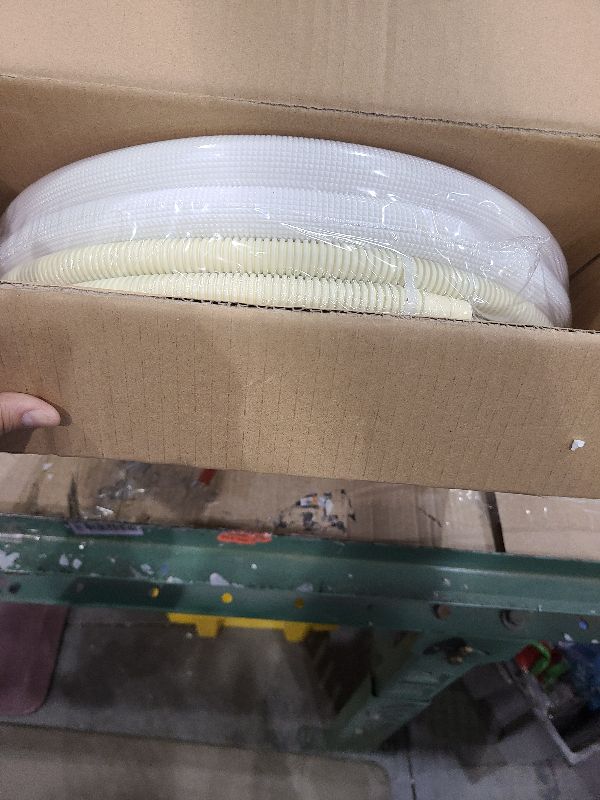 Photo 1 of 10 Ft Mini split Line set, 1/4"& 3/8" 0.D. Flared copper TubingPipes & 3/8" Thickened PE insulated Coil with Nuts &Installation Kit for Mini Split Air Conditioner & Heat System