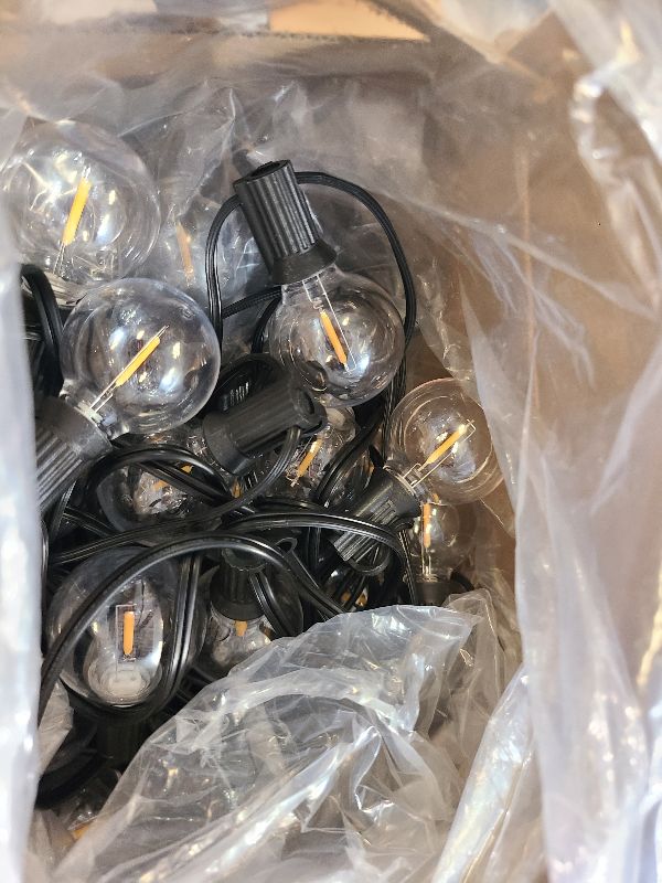 Photo 1 of 100FT LED Outdoor String Lights Patio Light with 52 Shatterproof G40 Dimmable Globe Bulb, 2-Pack 50FT Waterproof Outside Hanging String Light for Christmas Backyard Porch Balcony Gazebo Party