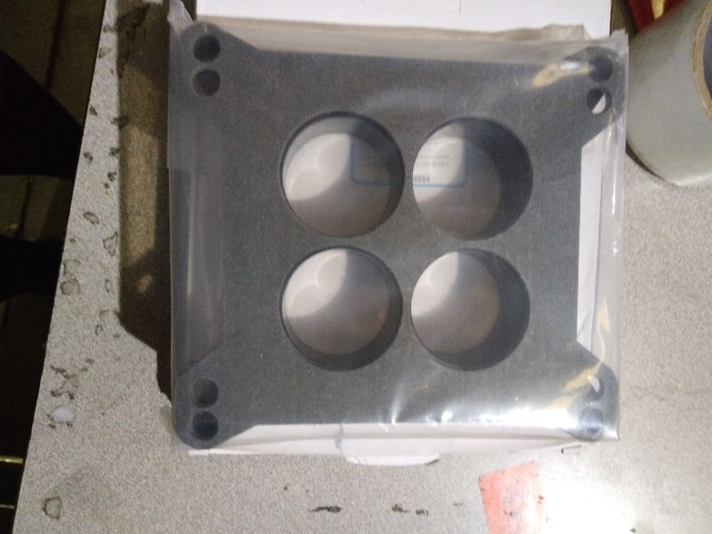 Photo 1 of 1 SET Black Carb spacers 1" Tall Ported Phenolic Carburetor Spacer Compatible with Holley 4150/4160 4bbl. SBC BBC Carb