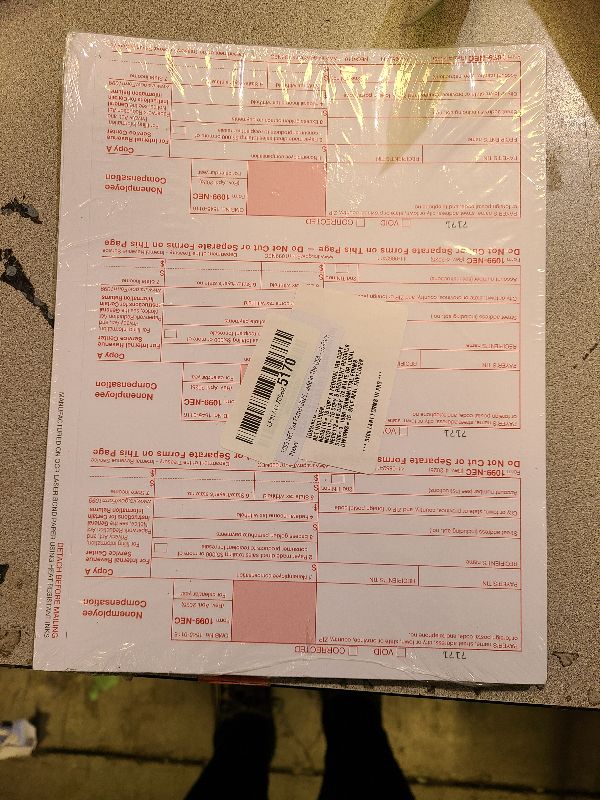 Photo 1 of 1099 NEC Tax Forms 2025 with Envelopes, 4 Part 15 Pack Tax Forms Kit and 15 Self-Seal Envelopes –Great for QuickBooks and Accounting Software, Value Pack for Business - Made in The USA - 15-Pack